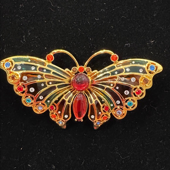 VINTAGE DESIGNER SIGNED JOAN RIVERS BUTTERFLY BROOCH SWAROWSKI
CRYSTALS RARE - Picture 2 of 6